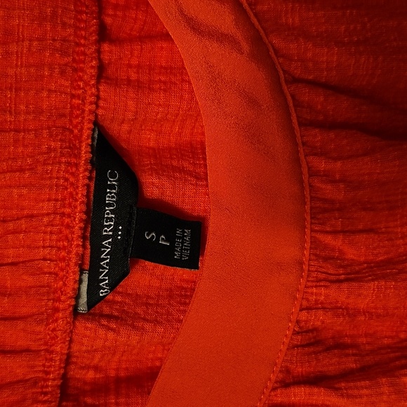 NWOT Banana Republic bright orange ruffle strap top size S - Picture 3 of 4
